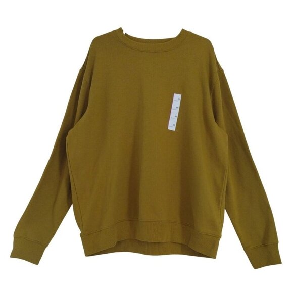 Goodfellow & Co men's L mustard yellow crewneck sweatshirt. NWT - Picture 1 of 7
